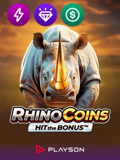 Rhino Coins Hit the Bonus by Playson, game artwork